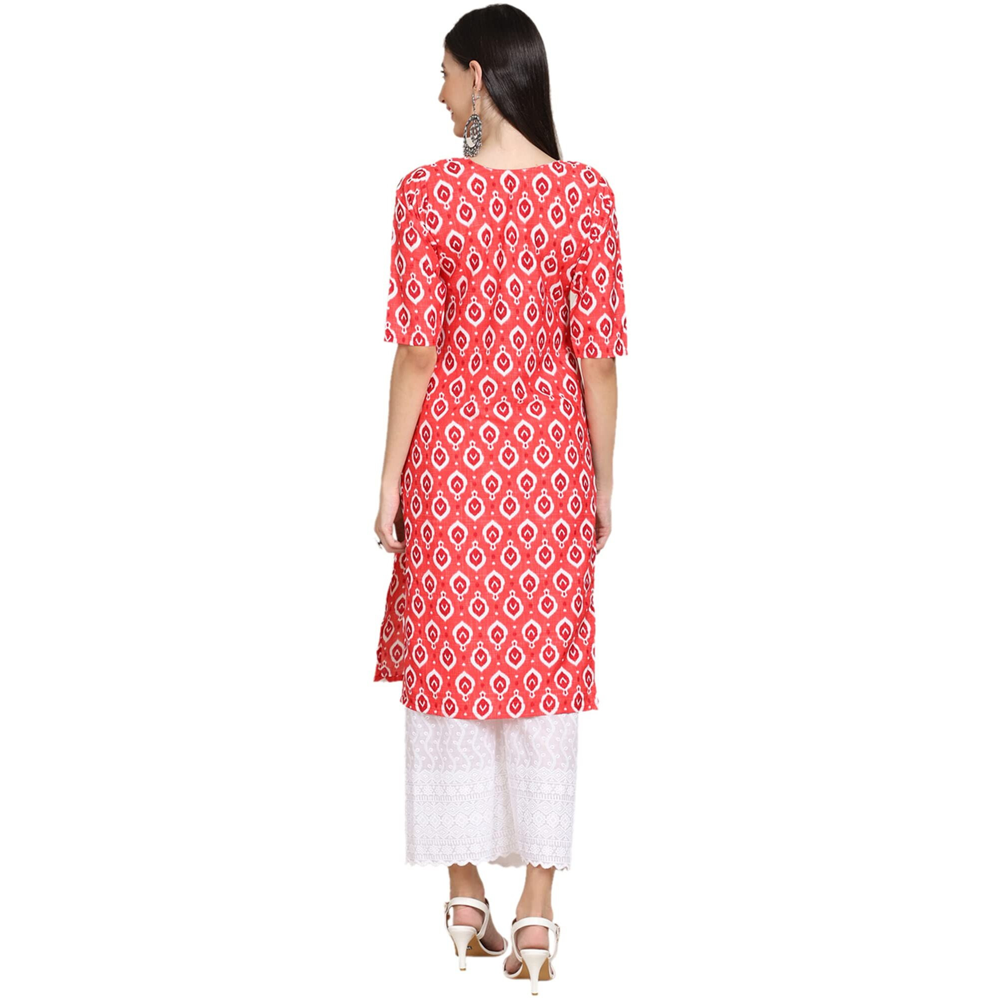Pinkmint Women's Crepe Digital Print Straight Kurta(Pack Of 4) [X-346-355-370-353-L]