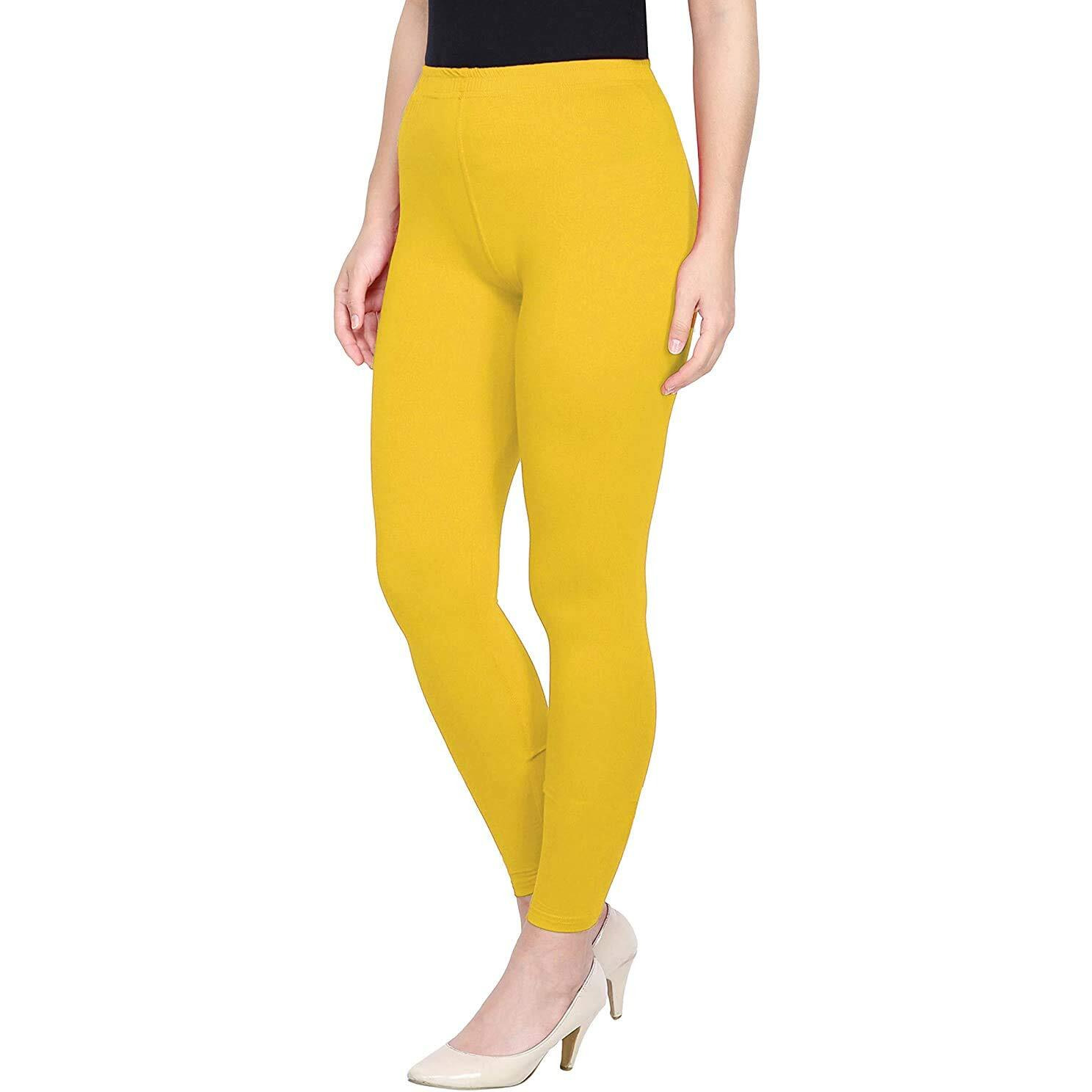 Shasmi Women's Stretch Leggings Ankle Yellow 33 M