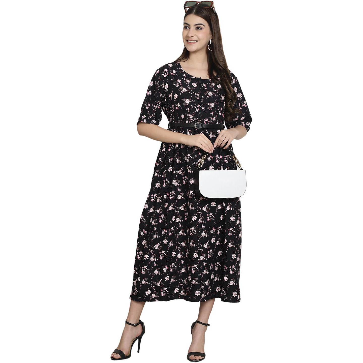 Tee Projekt Women Monochrome Bloom Gown Dress