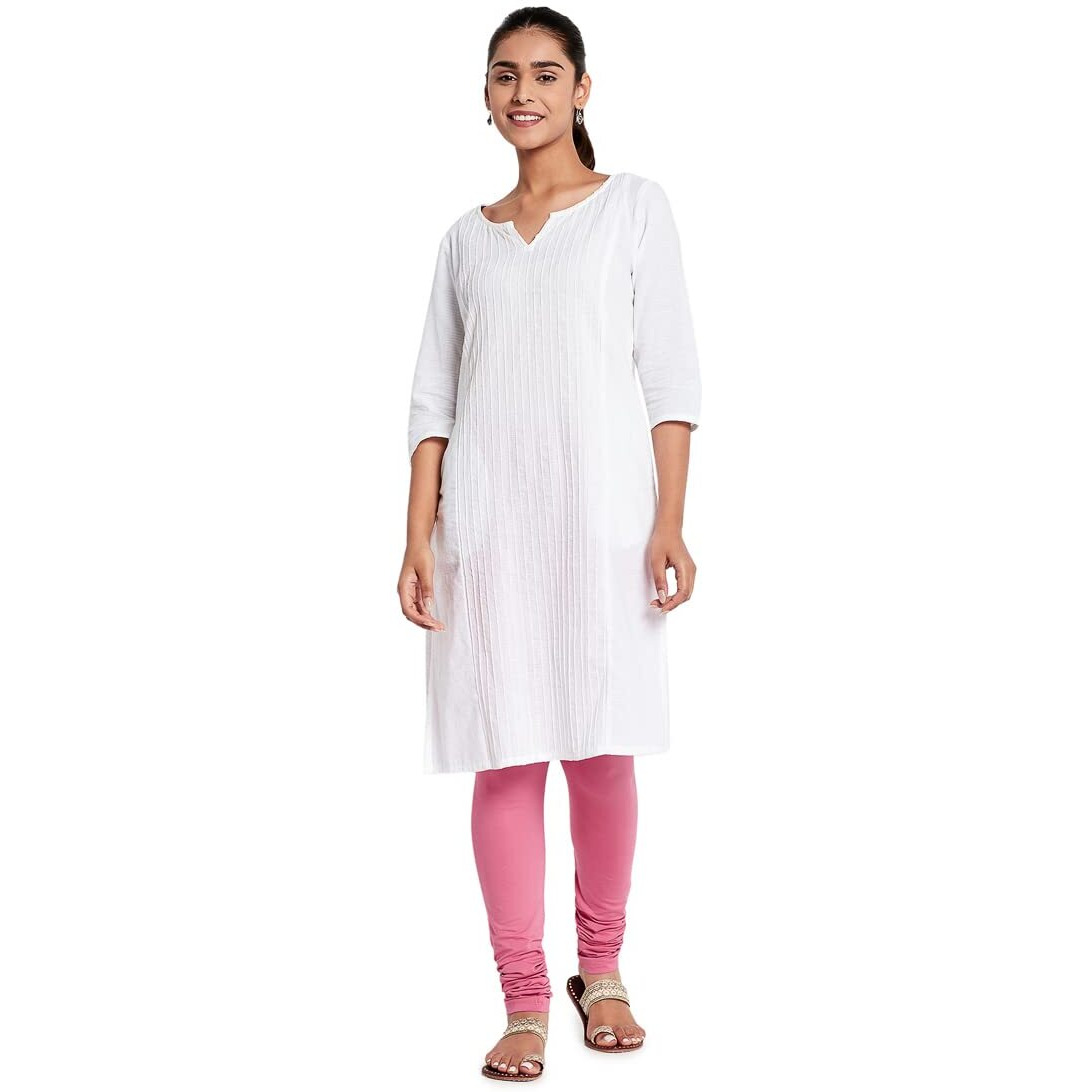 Fabindia Women Blend Drawstring Churidar Cotton_Xs Pink