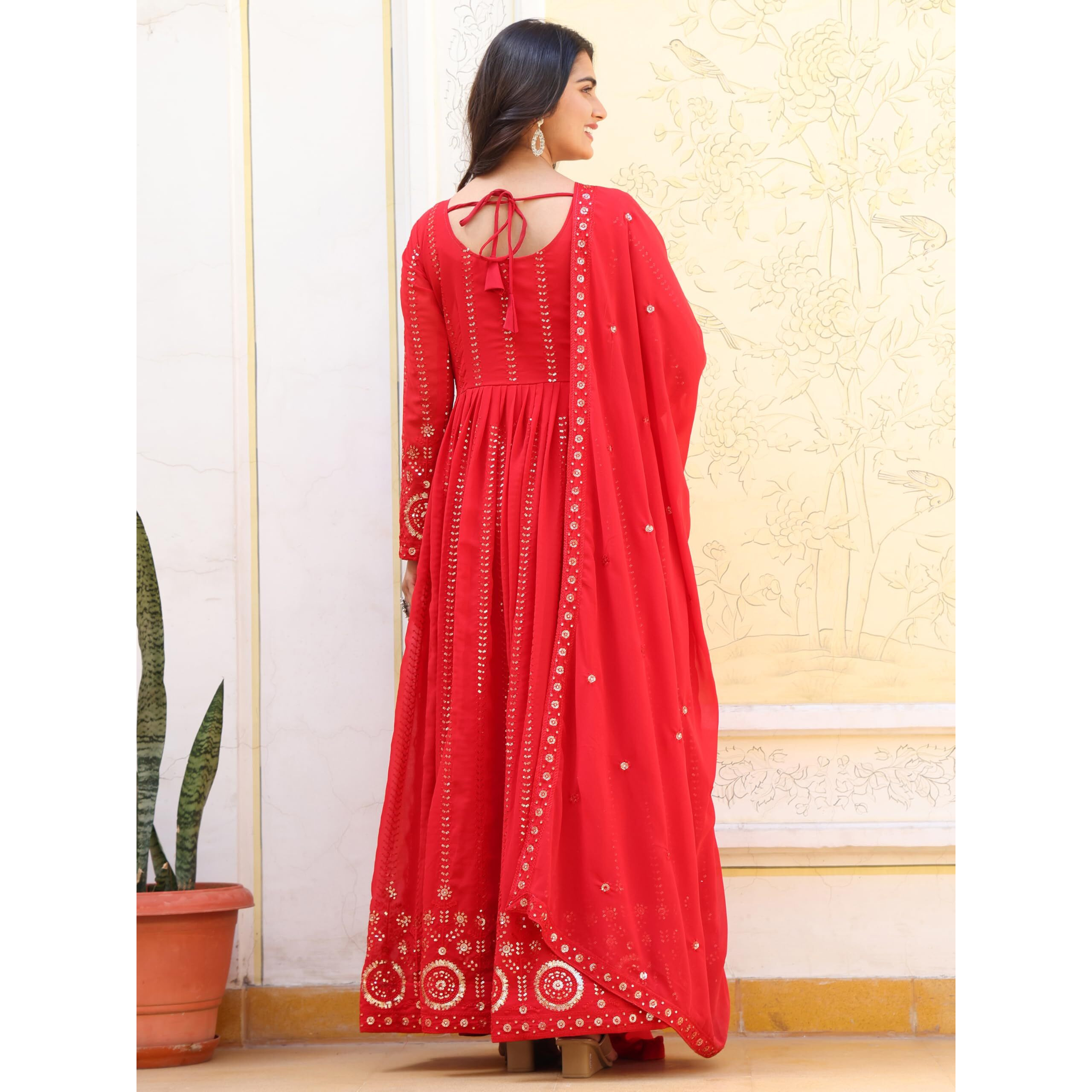 Fashion Basket Embroidered Anarkali Dress For Women