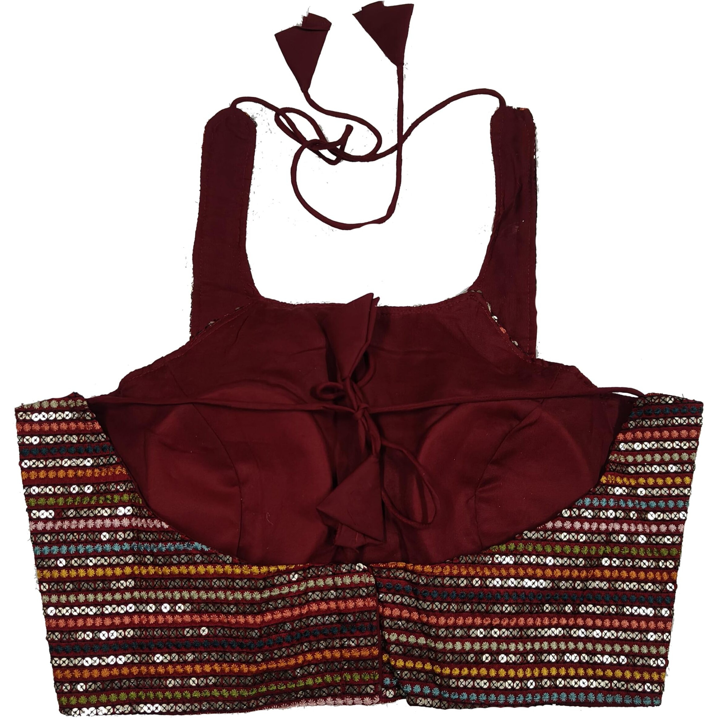 Pujia Mills Women's Eimo Silk Sequins Sleeveless Regular Blouse (Pm B1006 Parent_Maroon 42)