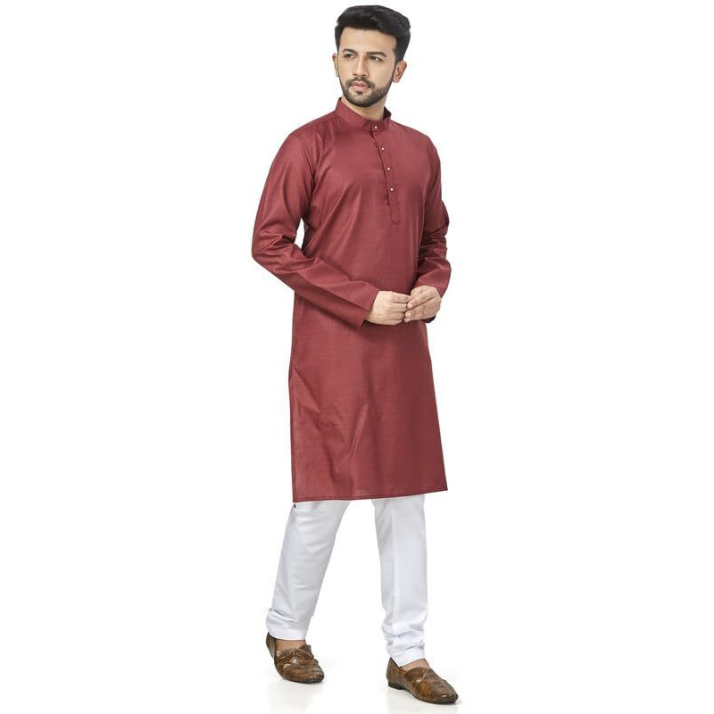 Be Active Men's Solid Brown Kurta Set || Men Kurta Pajama || Men Kurta Pajama Set || Kurta Pajama For Men (N-Rfsk0001 27 Set S)