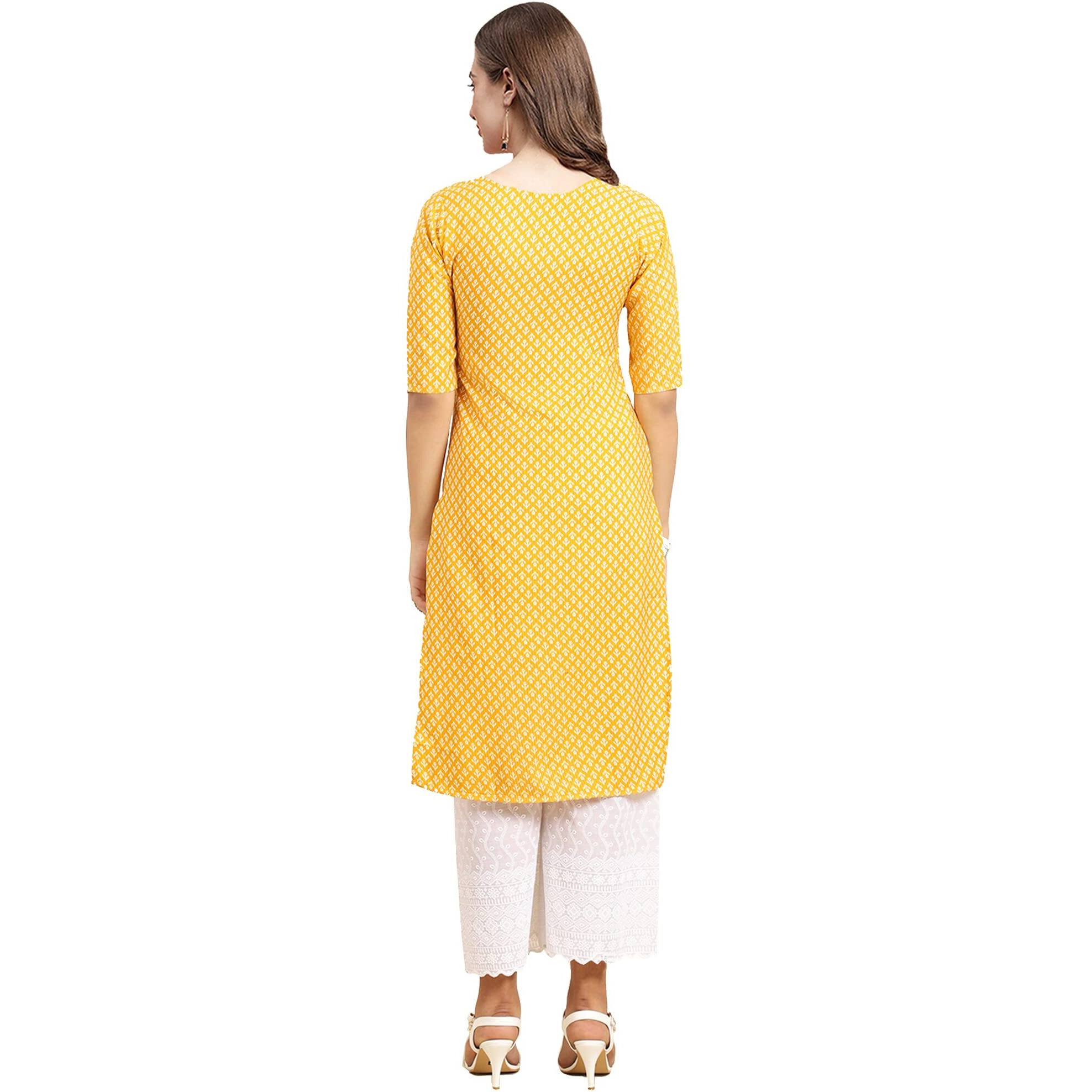 Pinkmint Women's Crepe Digital Print Straight Kurta [Pack Of 4](Kv-347-350-374-356-M)