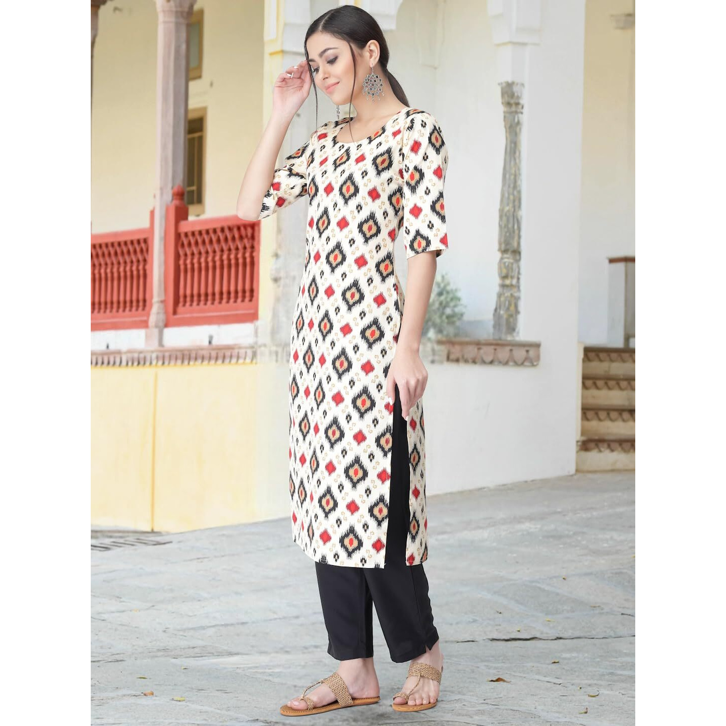 Tee Projekt Digital Printed Crepe Kurta Set For Women Ll Printed Kurti & Pant Set Ll Combo Kurta Set Ll (Pack Of 2)