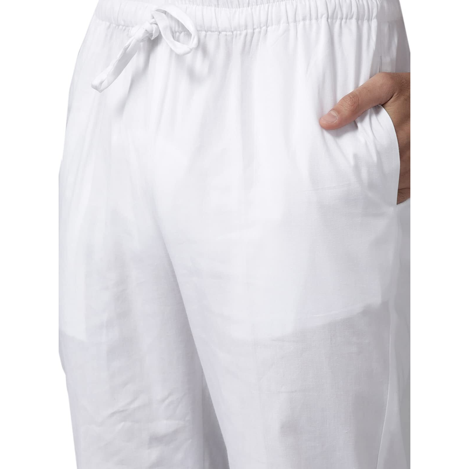 See Designs Men Blue-Coloured & White Printed Pure Cotton Straight Kurta With Pyjama