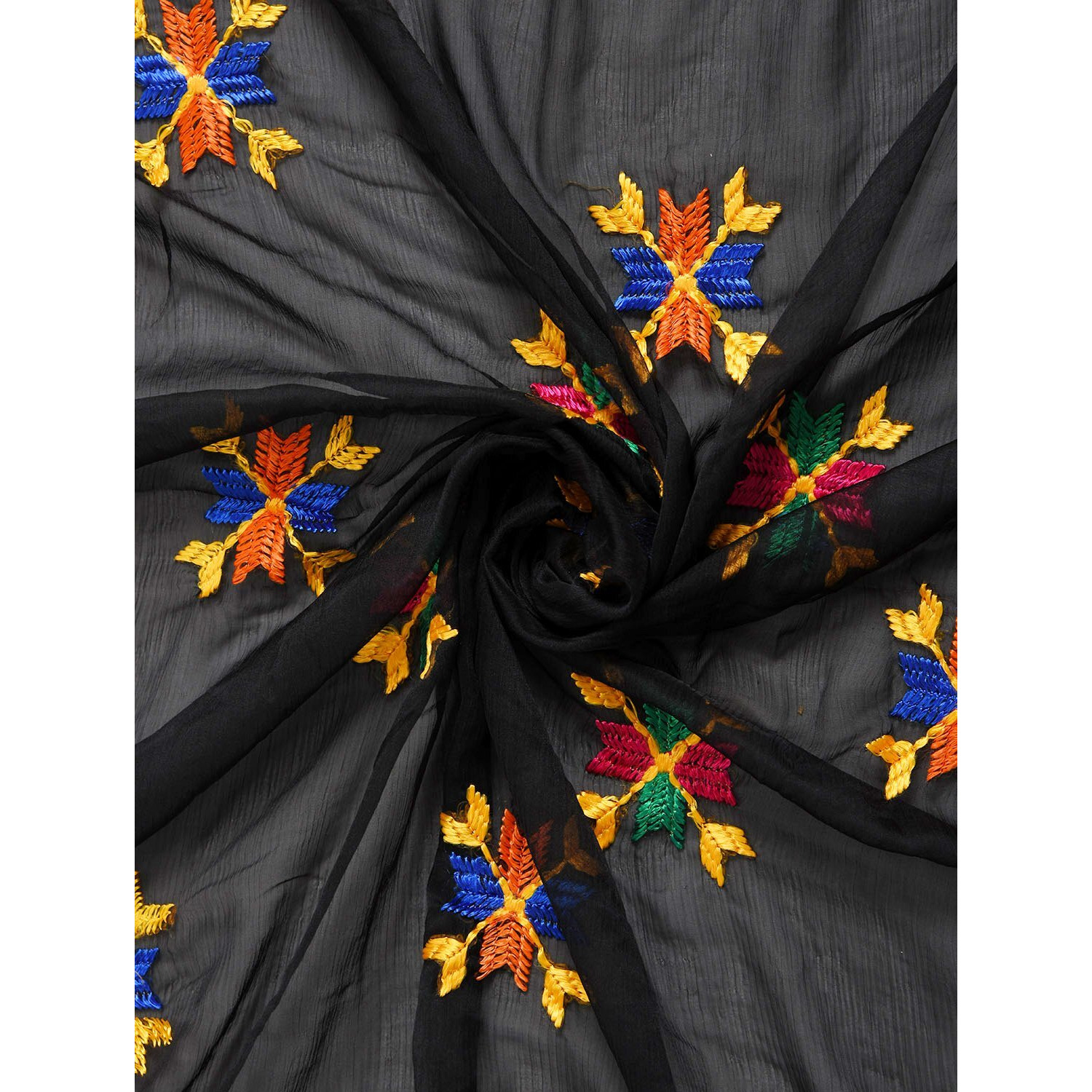 Weavers Villa Women's Embroided Dupatta, 2.25 Mtrs