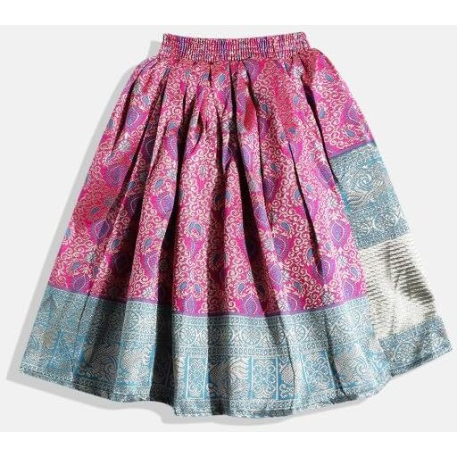 Aarika Girls Ethnic Wear Teal Blue-Rani Colour Solid Silk Lehenga Choli Set-(1 Years-3 Years)-(Lch-Shm-7003-T-Blue-18)