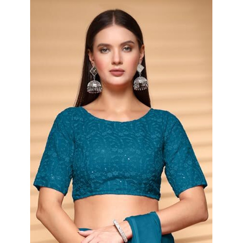 Oomph Readymade Blouse For Women, Brocade, Boat Neck, Rbbl598