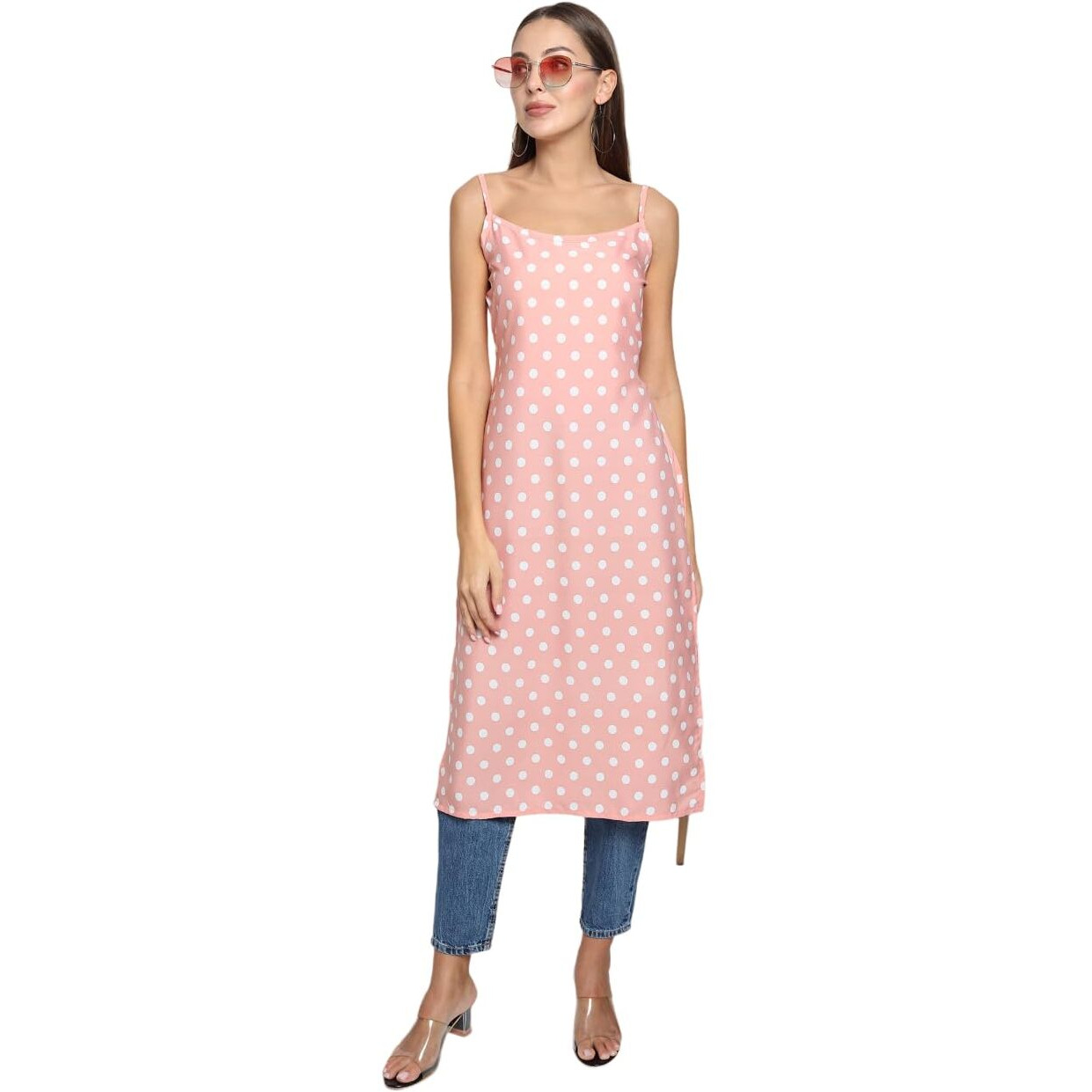 Patlani Women's Micro Crepe Full Stitched Kurti. Pink