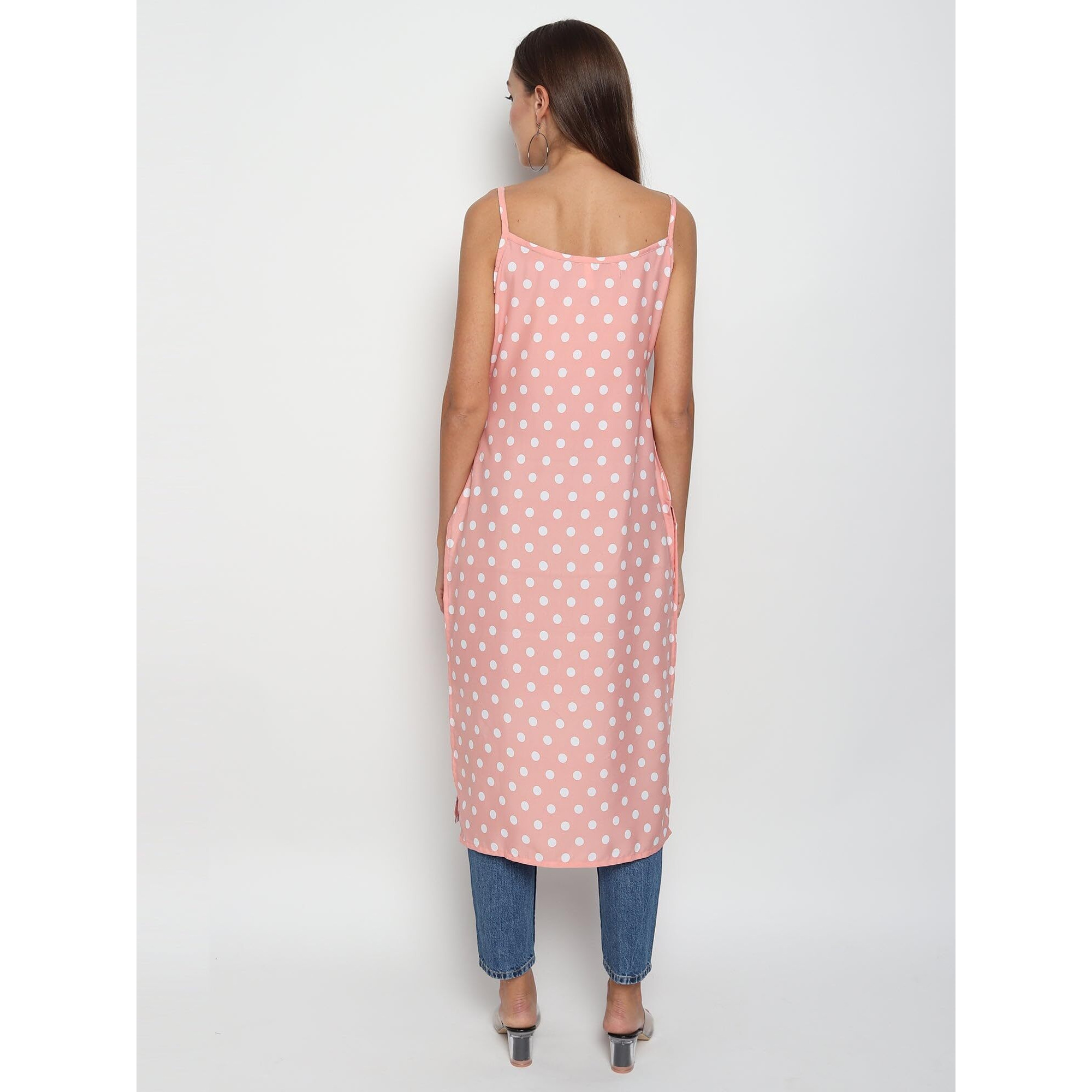 Patlani Women's Micro Crepe Full Stitched Kurti. Pink