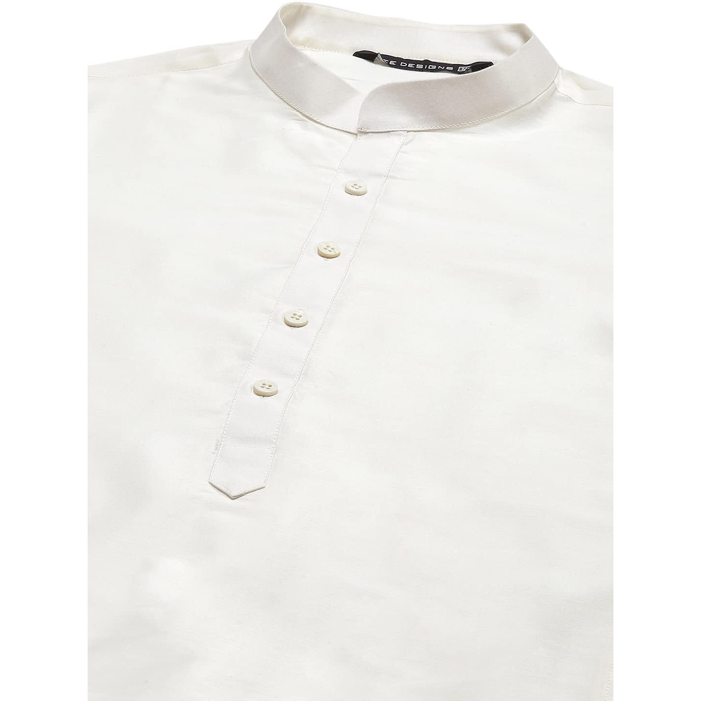 See Designs Men Gold & White Solid Kurta Pyjamas With Nehru Jacket_Sdnj215S