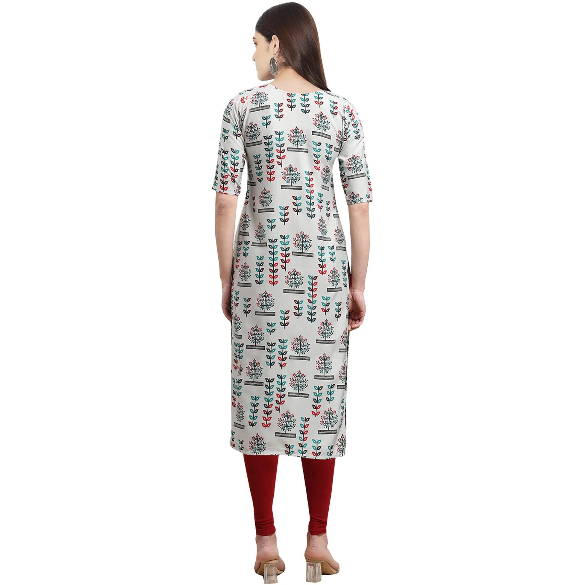 Pinkmint Women's Crepe Digital Print Straight Kurta [Pack Of 6](Qv-337-340-344-367-348-355-M)