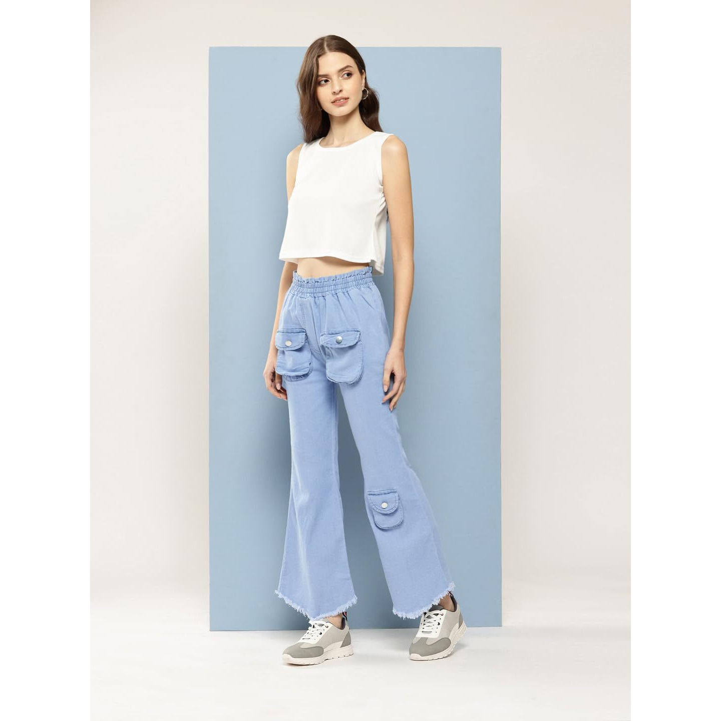 Aarika Womens Casual Wear Blue Colour Solid Denim Co-Ord Set (S-L)