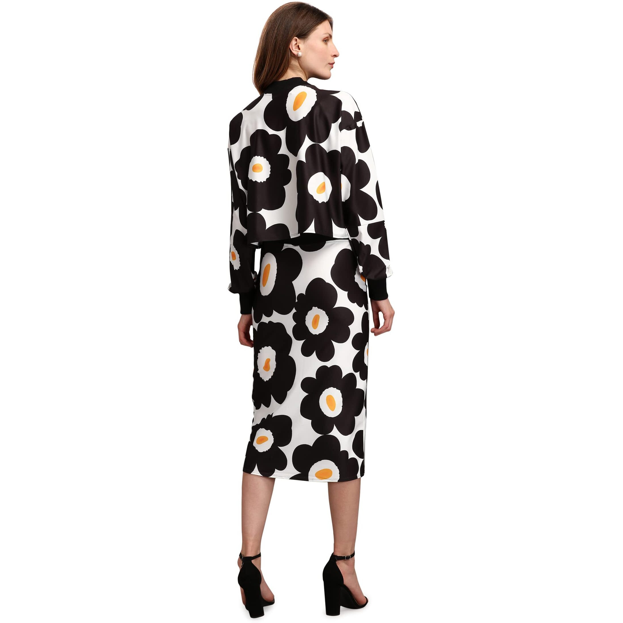 Purvaja Women's Polyester Blend Cocktail Midi Dress (Maxi-028-Omelette-Xs_White