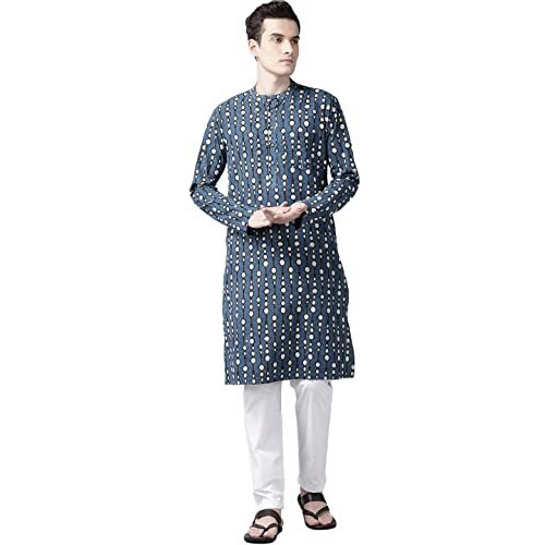 See Designs Cotton Regular Mens Kurta (15211110_Blue_L)