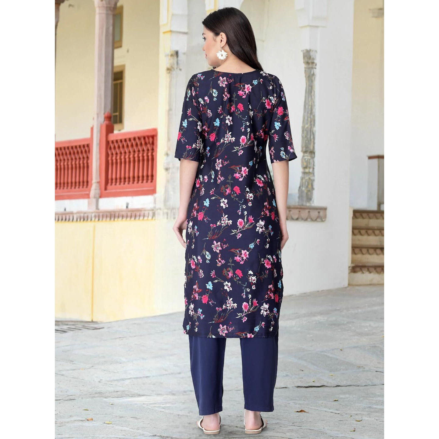 Tee Projekt Digital Printed Crepe Kurta Set For Women Ll Printed Kurti & Pant Set Ll Combo Kurta Set Ll (Pack Of 2)