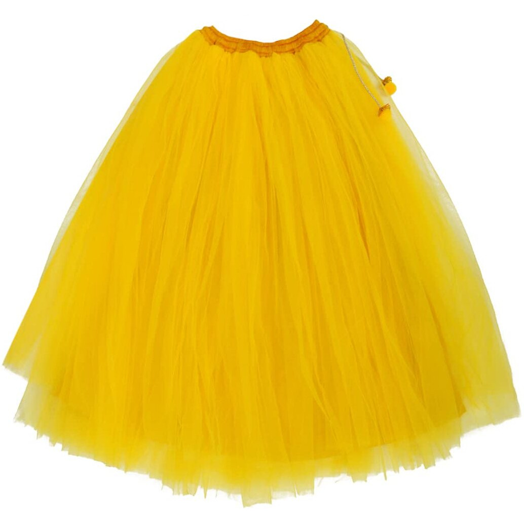 A.T.U.N. Girls' Regular Fit Lehenga Choli (Glhg Ksg Amb_Yellow_2-3 Years)