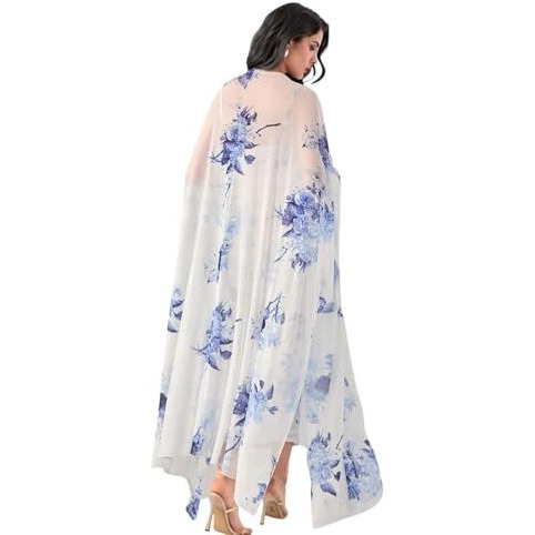 Litzo Dress For Women || Western Dresses For Women || One Piece Maxi Dress (L-34-M) White
