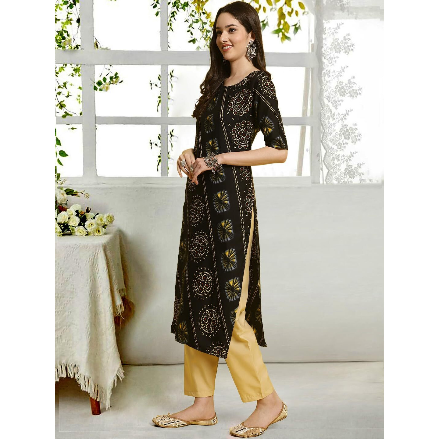 Tee Projekt Straight Kurta & Pant For Women Ethnic Kurta Set For Women (Pack Of 2)