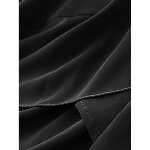 Litzo Women's Lycra A-Line Maxi Dress (L-59-S_Black