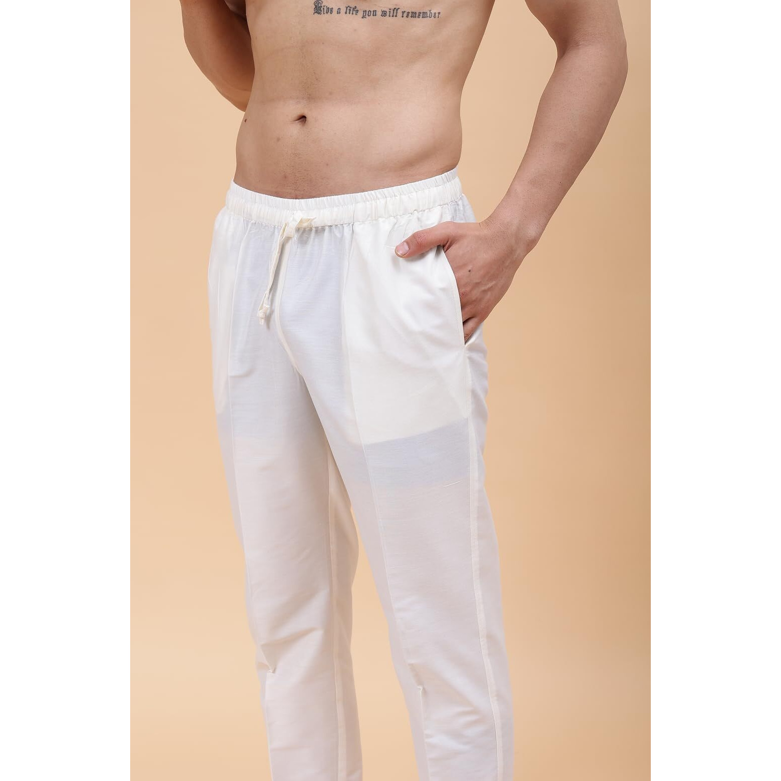 See Designs Green & White Regular Fit Self Pattern Kurta Set Mandarin Collar Long Sleeves_Sdskt121806L