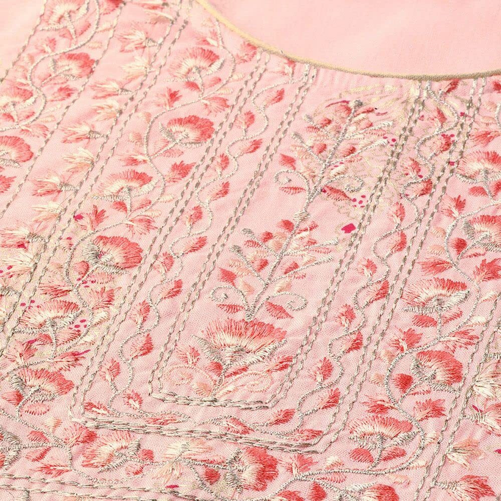 Anubhutee Womens Rayon Peach Ethnic Motifs Printed Straight Kurta Suit Set With Pants