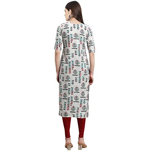 Pinkmint Womens Crepe Digital Print Straight Kurta [Pack Of 6](Qv-340-334-345-352-354-351-S)