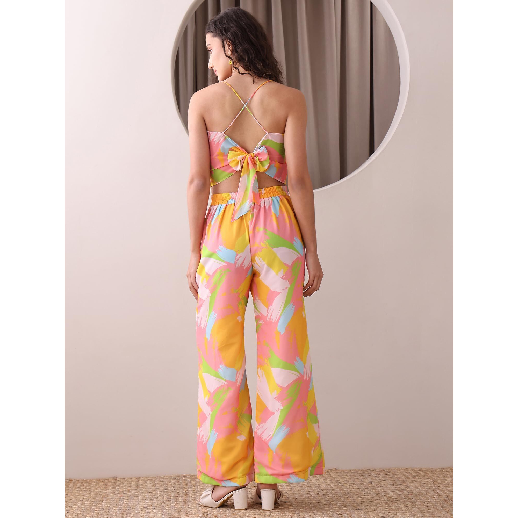 Purvaja Womens Maxi Co-Ords (Razy-013_Yellow_Medium)