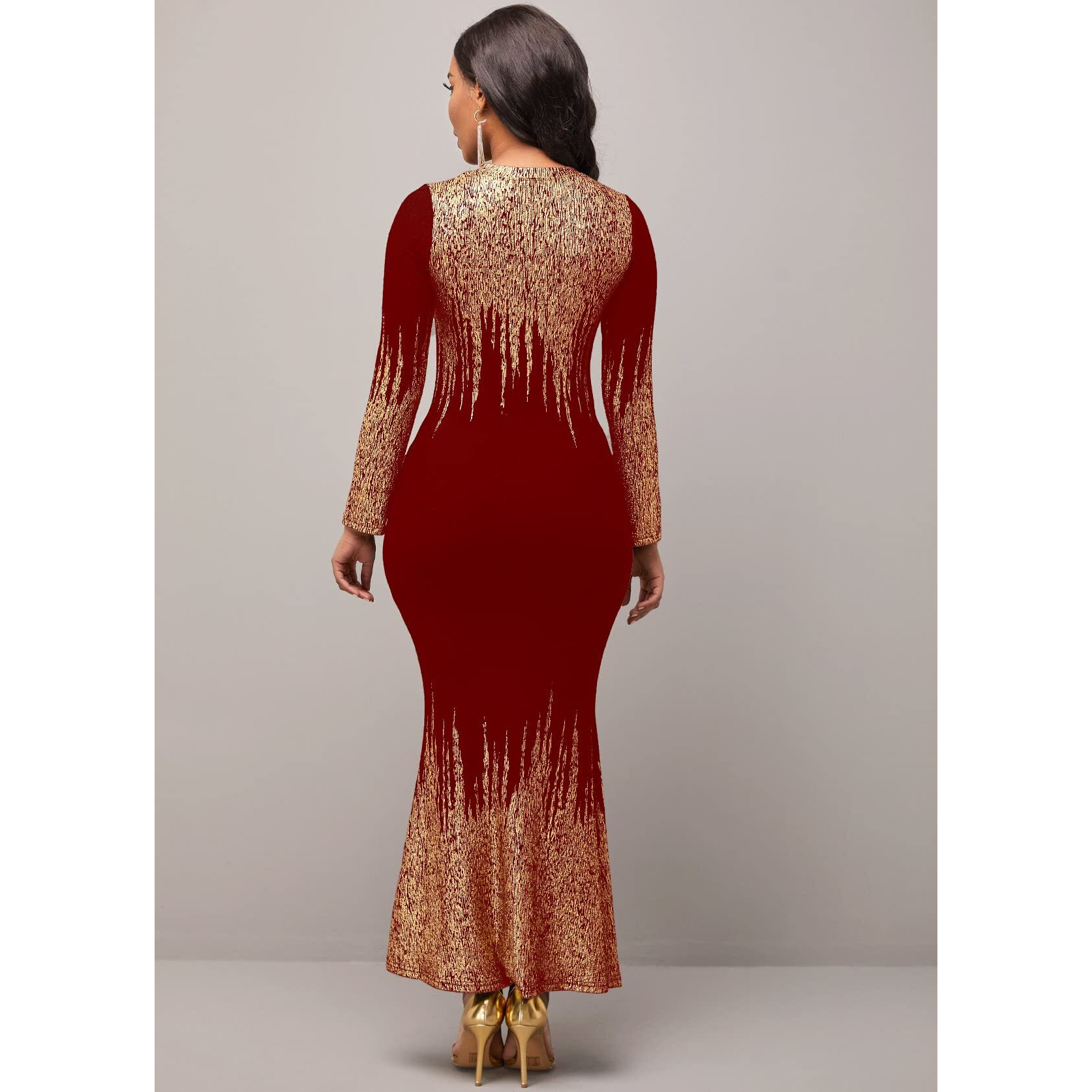 Shasmi Women's Maroon Lycra Solid Textured Round Neck Bodycon Dress For Women (Dress 55 Maroon Xs)