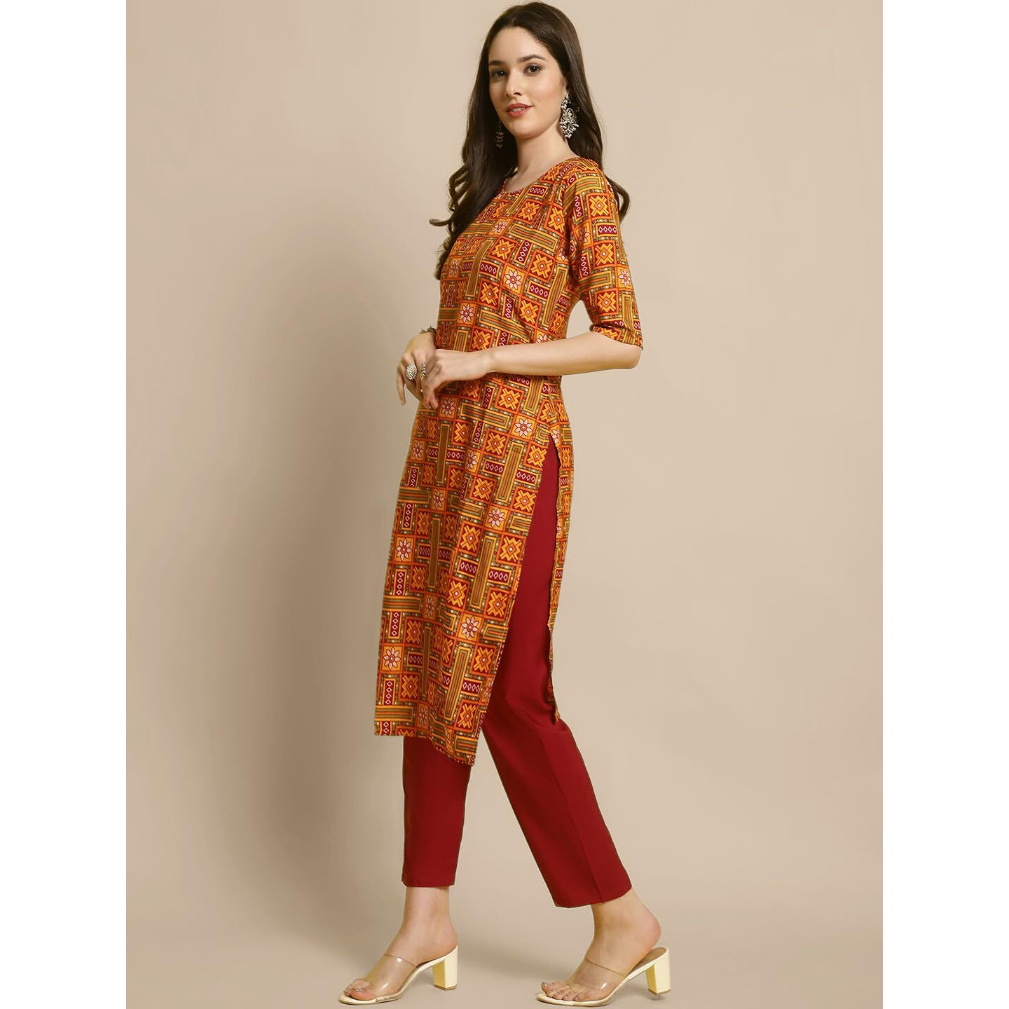 Tee Projekt Crepe Kurti & Pant Set For Women Ll Pack Of 2 Kurta Set Ll Traditional Kurta Set