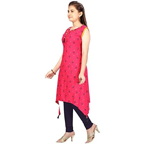 Aarika Girls Rani-Black Casual Wear Kurti Legging Set (Kl-Ap-3235-Rani-Black-36)
