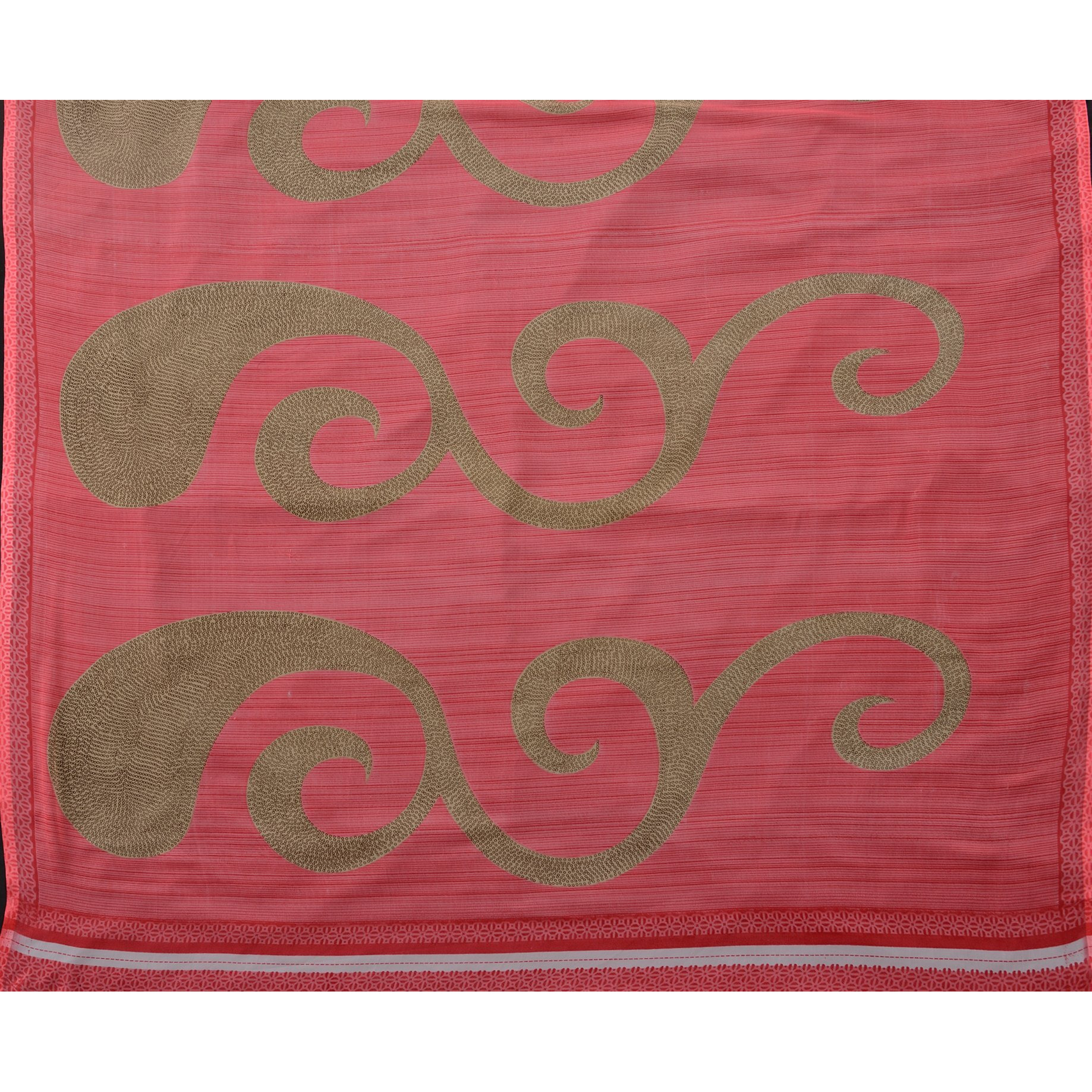Ishin Women's Faux Georgette Saree With Blouse Piece (Ishinsp-Ss-128, Beige & Pink, Free Size)