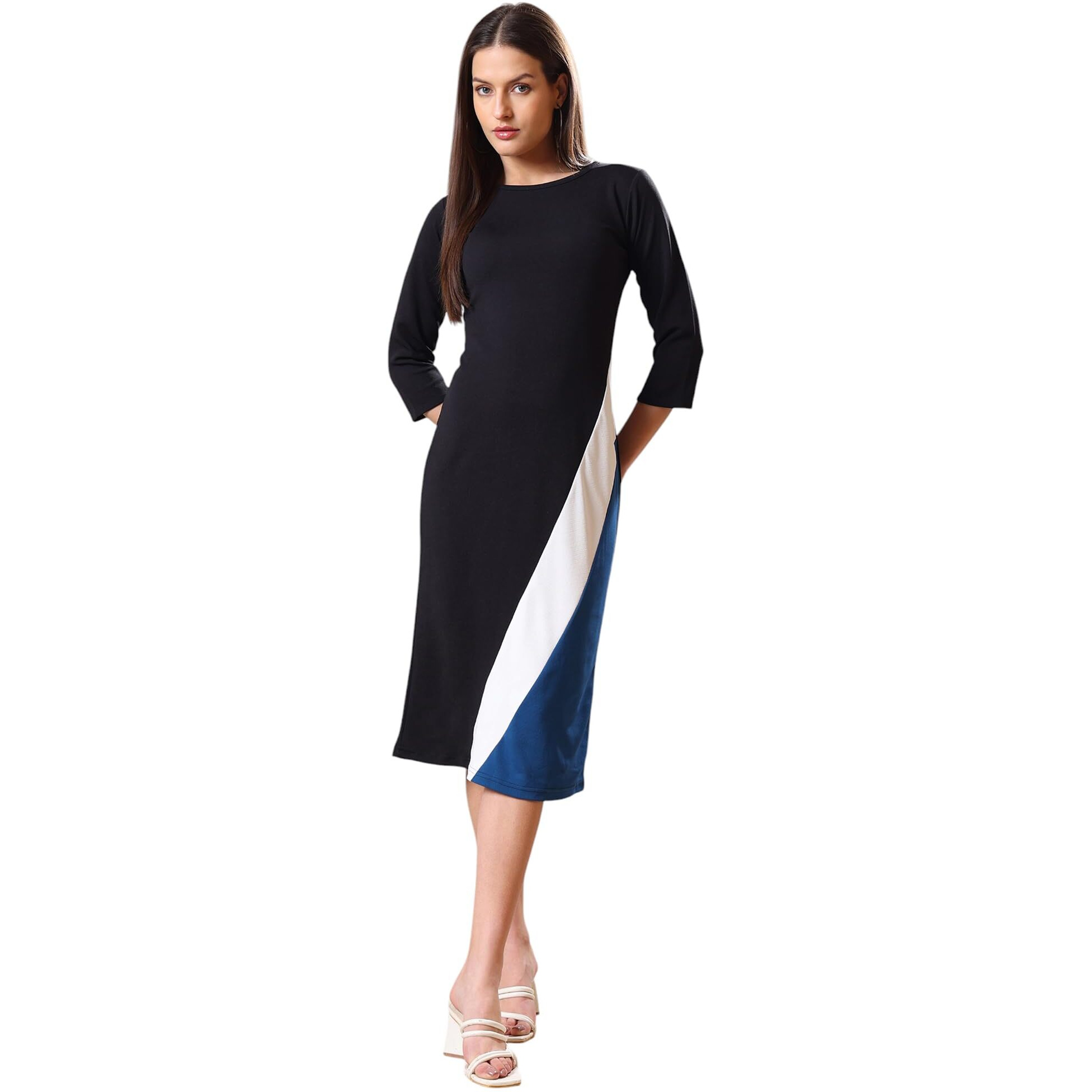 Purvaja Womens Bodycon Knee Length Dress(Lucy-342-348) (Bely-198_2Xl_Teal)