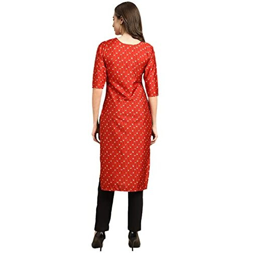 Pinkmint Women's Crepe Digital Print Straight Kurta(Pack Of 6)[Qv-358-370-360-380-329-336-L]