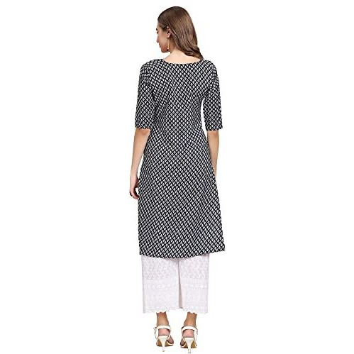 Pinkmint Women's Crepe Digital Print Straight Kurta [Pack Of 6] Multicolour