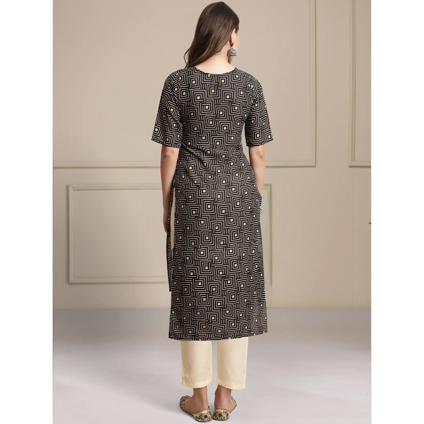 Tee Projekt Printed Crepe Kurti & Pant Set For Women Festival Wear Stylish Kurta Set