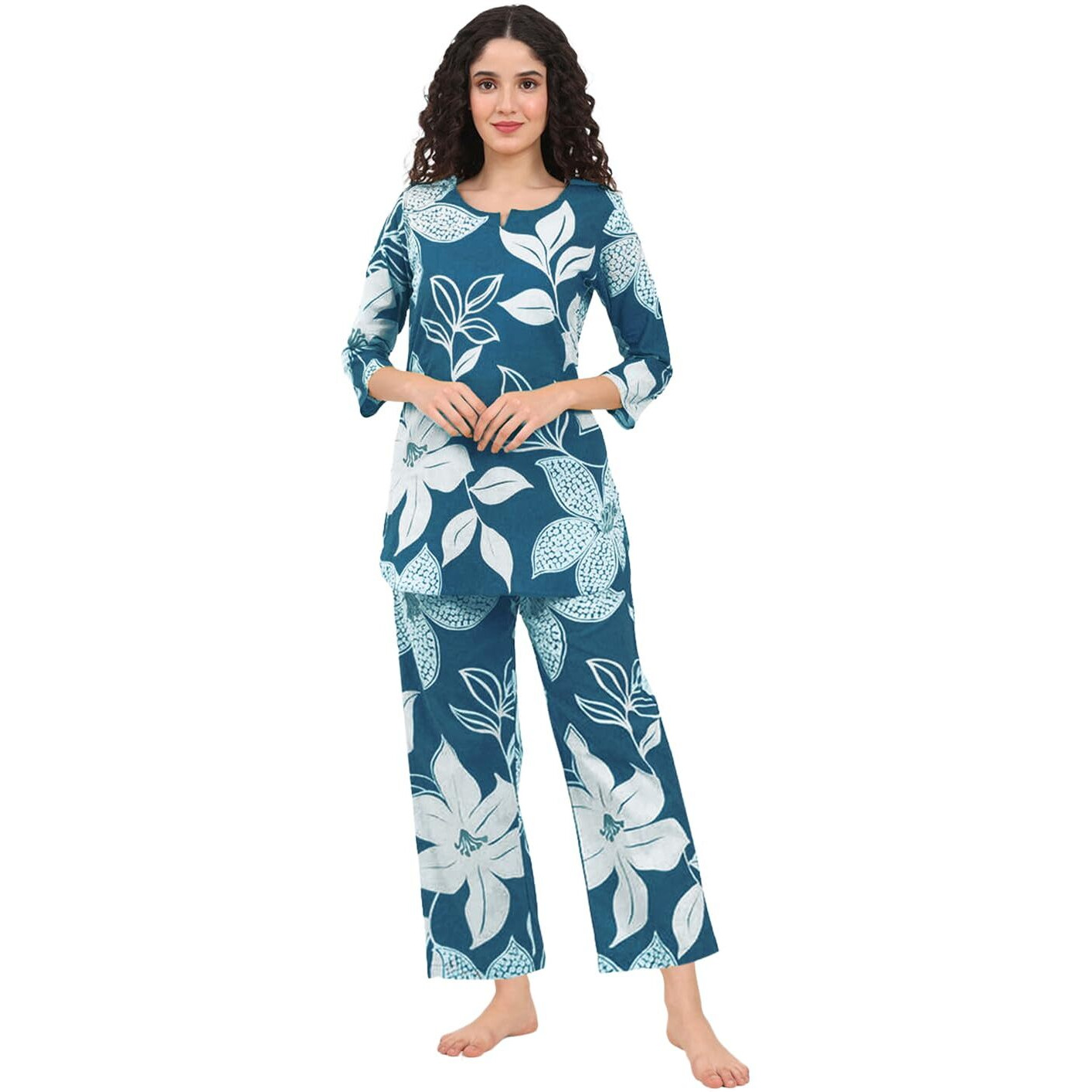 Tee Projekt Co Ord Set For Women Stylish | Ethnic Co Ord Set For Women Blue