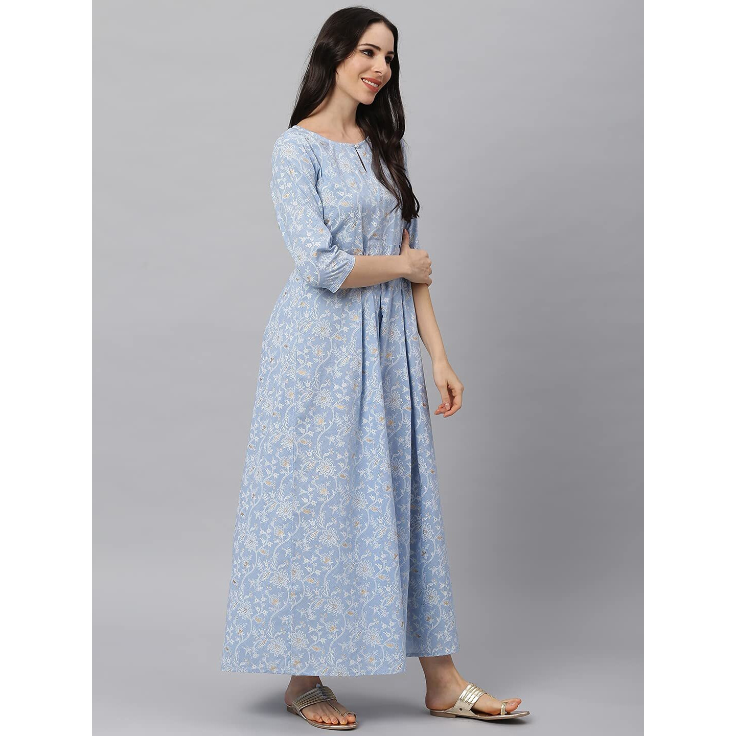 Idalia Mustard And Sage Green Cotton Kurta Set For Women