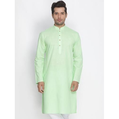 Lymio Men Kurta || Kurta For Men || Mens Cotton Blend Kurta || Long Slevee Kurta (Men-Kurta) (S, Pista)