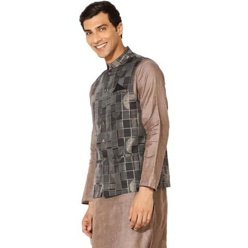 Fabindia Men's Nehru Jacket (20027151_Black