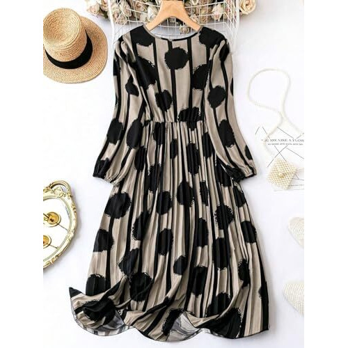 Litzo Womens Cotton A-Line Maxi Dress (L-62-Xl_Brown