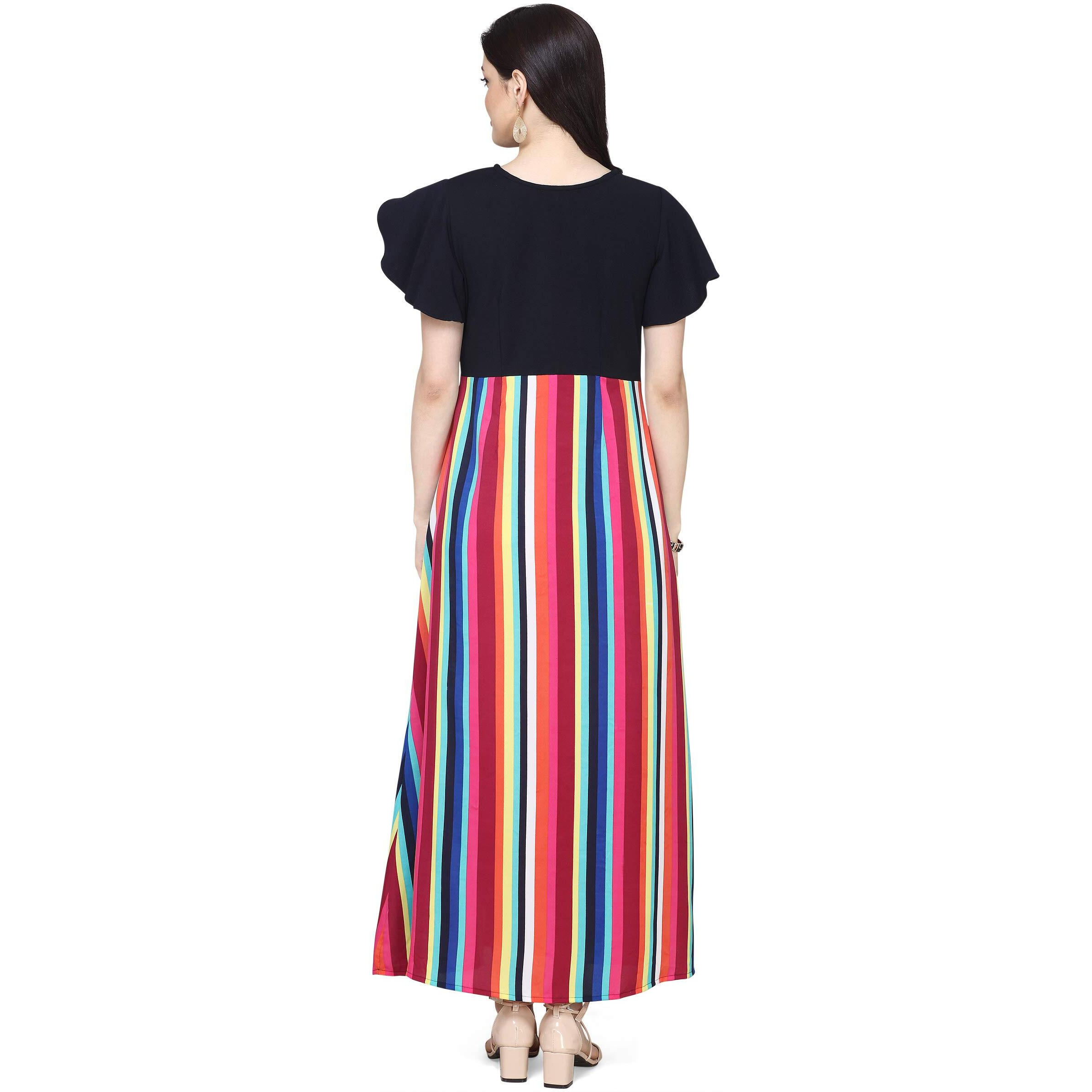 Oomph Womens Western & Fusion Wear Midi Dresses For Women, Beach, Blue - Md133