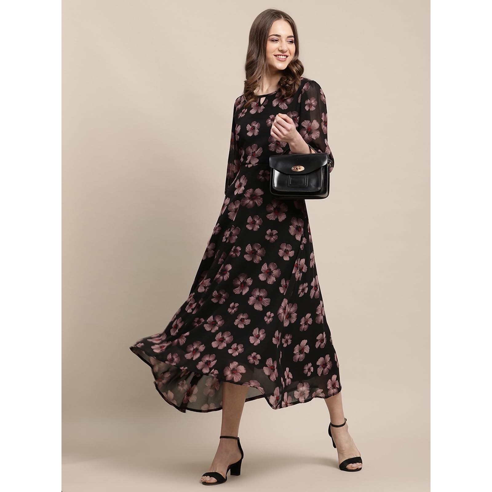 Tee Projekt Women Stylish Maxi Dress|Elegant Graceful Georgette Dress