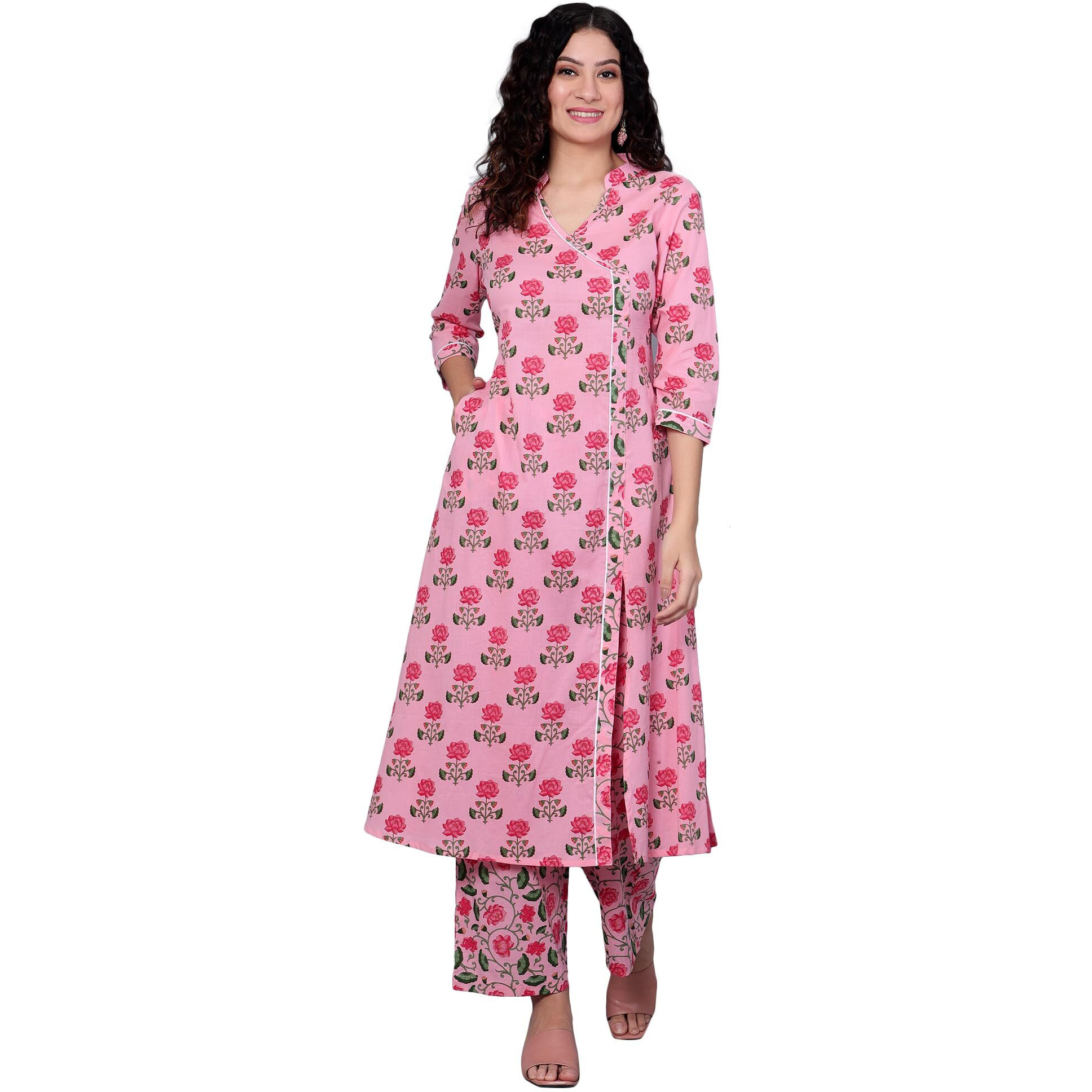 Idalia Baby Pink Printed Kurta Set