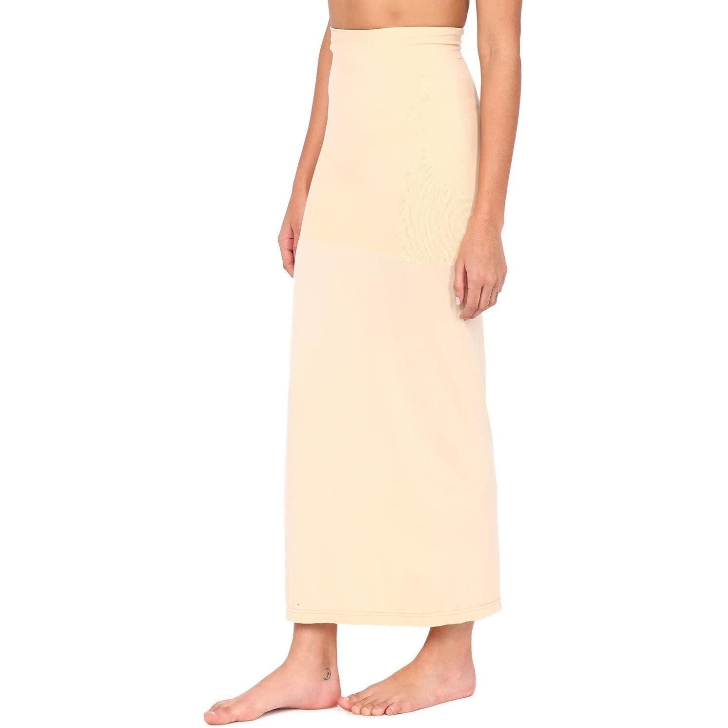 Zivame Seamless All Day Flared Saree Shapewear - Skin