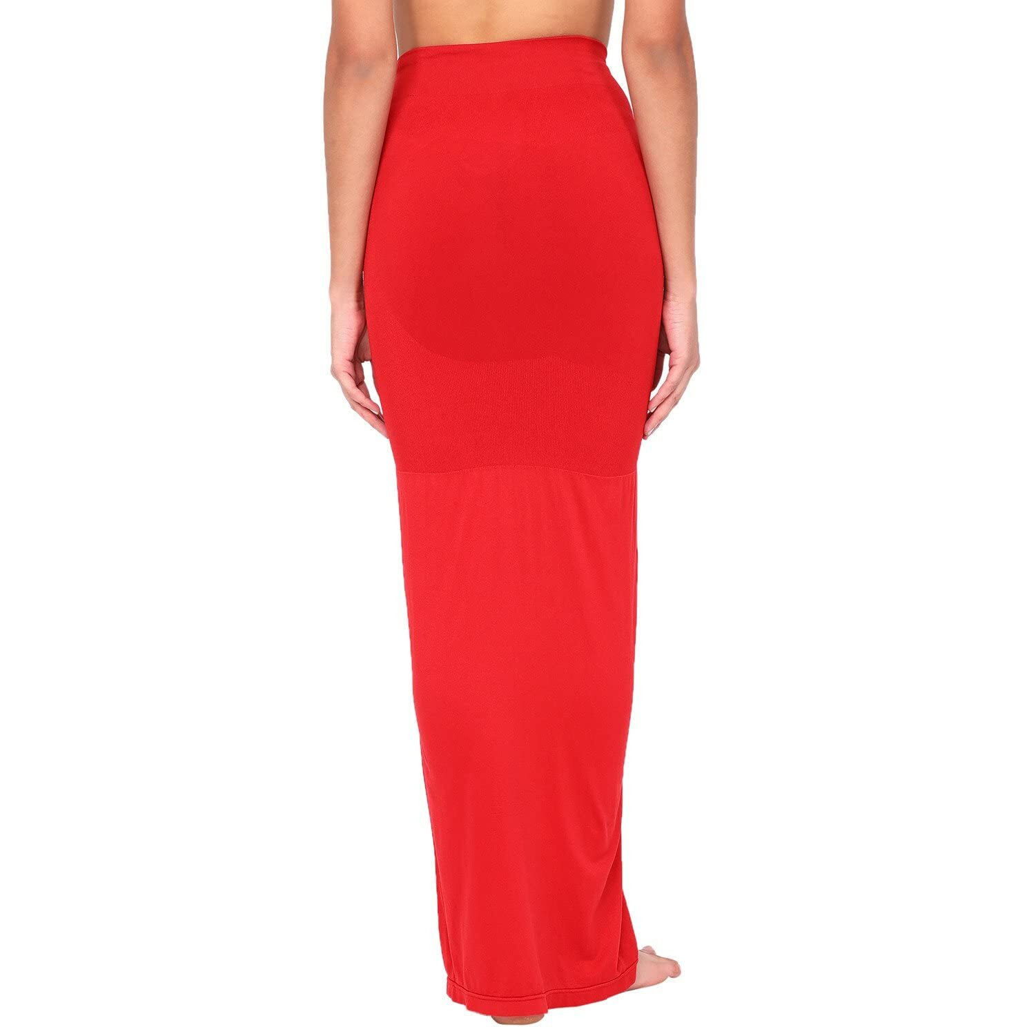 Zivame Seamless All Day Flared Saree Shapewear - Red