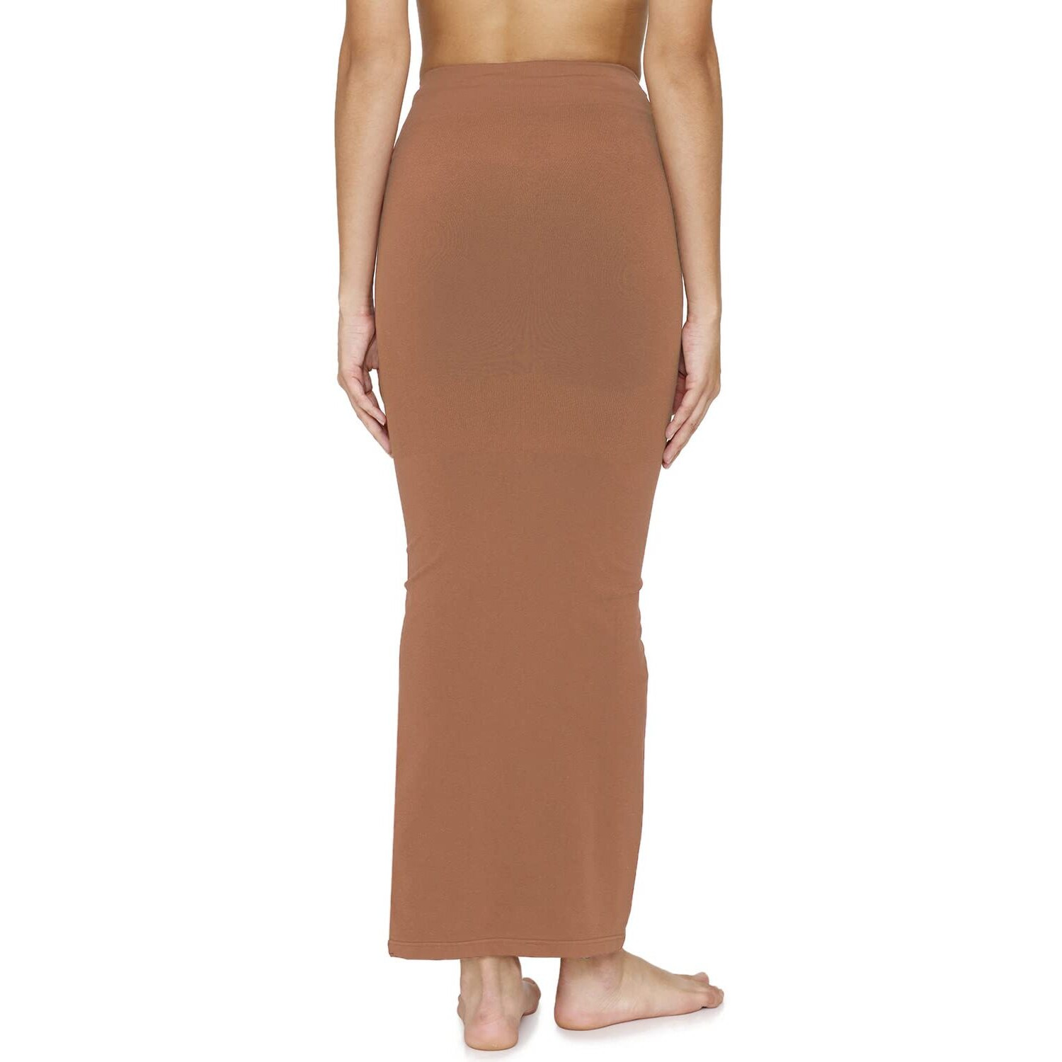 Zivame All Day Seamless Mermaid Saree Shapewear With Removable Drawcord |Shaping Petticoat- Brown1