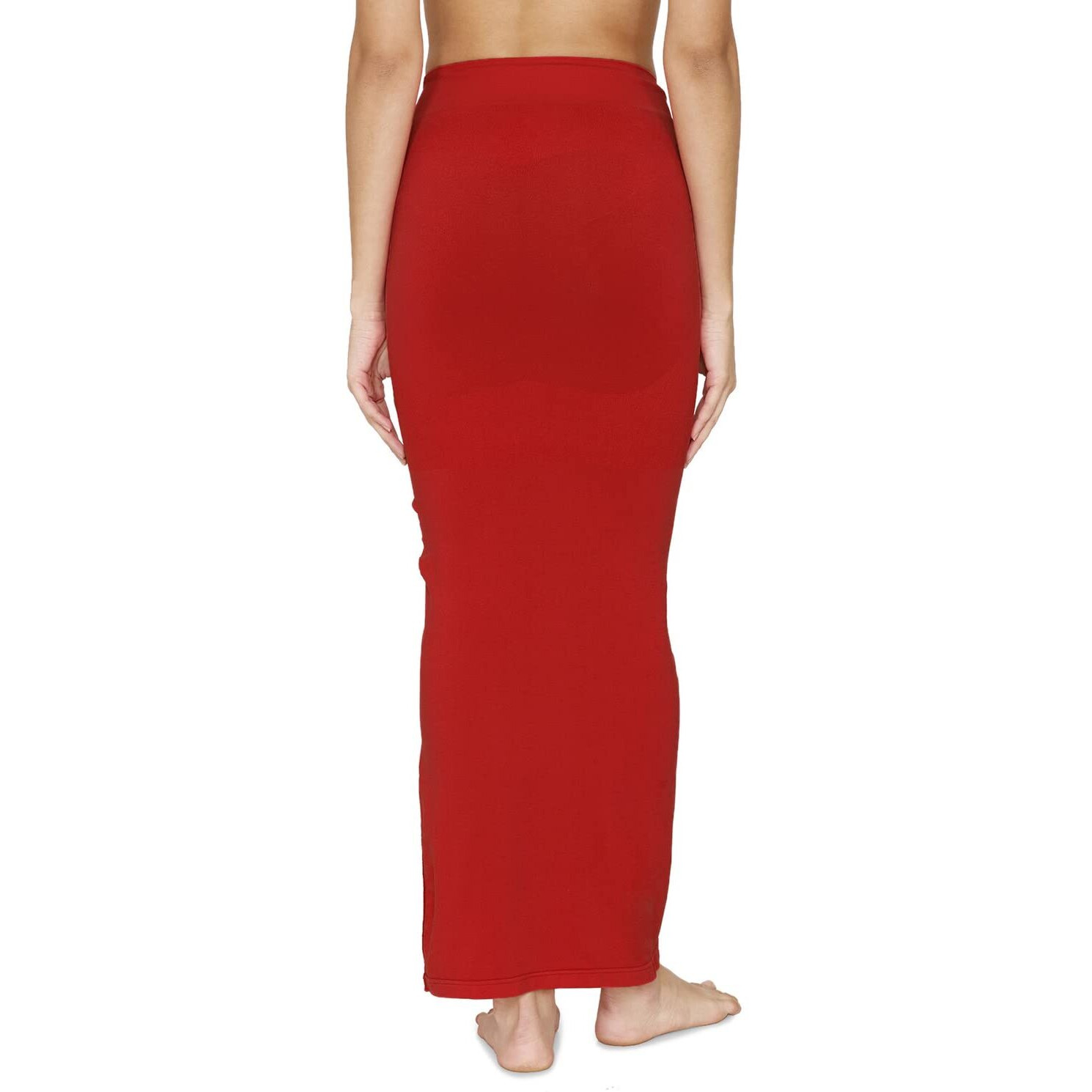 Zivame All Day Seamless Mermaid Saree Shapewear With Removable Drawcord |Shaping Petticoat- Tango Red