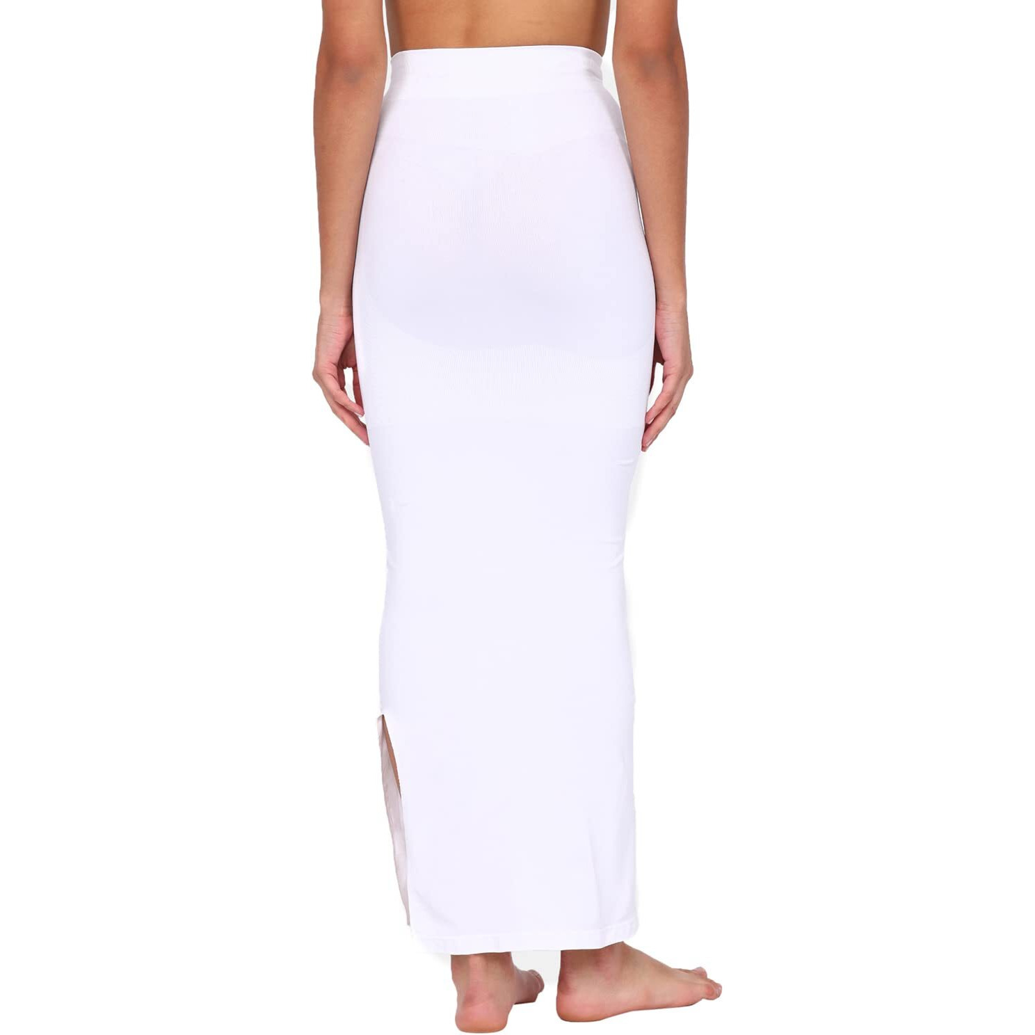 Zivame All Day Seamless Mermaid Saree Shapewear With Removable Drawcord For Women - White1